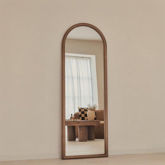 Haus Amora – Ganzkörperspiegel mit geschwungener Holzrahmung (172 cm x 60 cm)