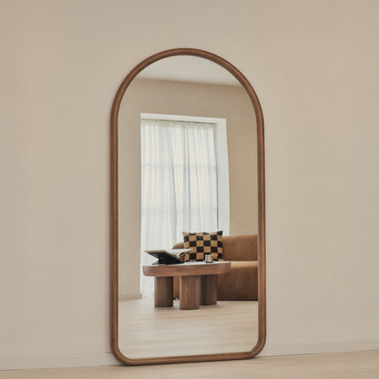 Haus Amora – Großes Ganzkörperspiegel mit geschwungener Holzrahmung (180 cm x 90 cm)**